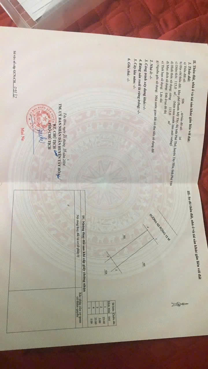 Bán đât trung tâm huyện tây hoà cũ
