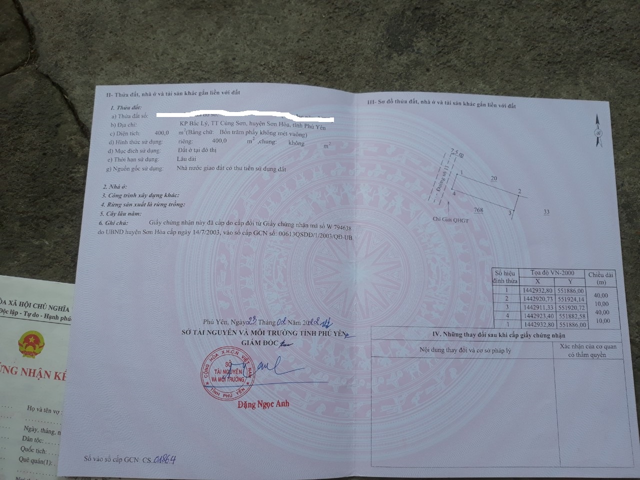 Cần bán 4 lô đất nhà ở liền kề tại trung tâm TT Củng Sơn, Sơn Hòa, tỉnh Phú Yên cũ.