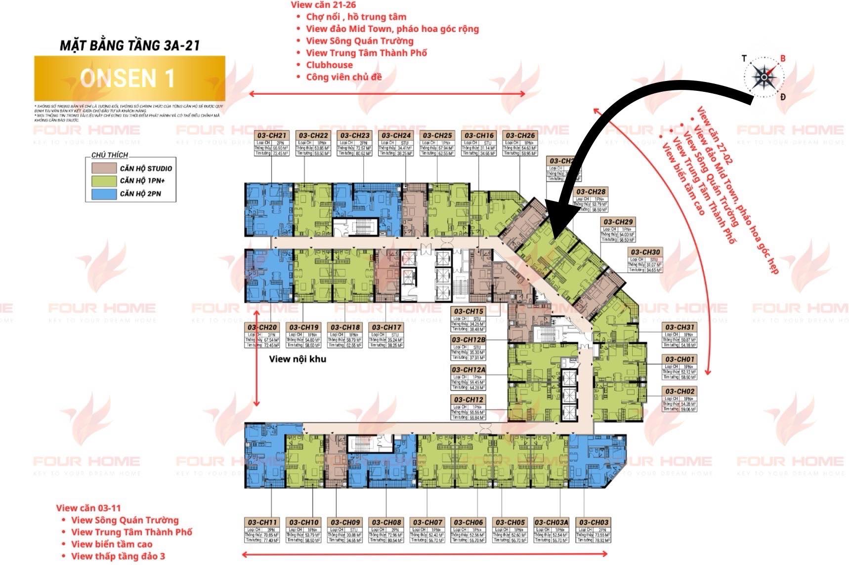 Bán căn O1-0528 toà Onsen 1, Nha Trang