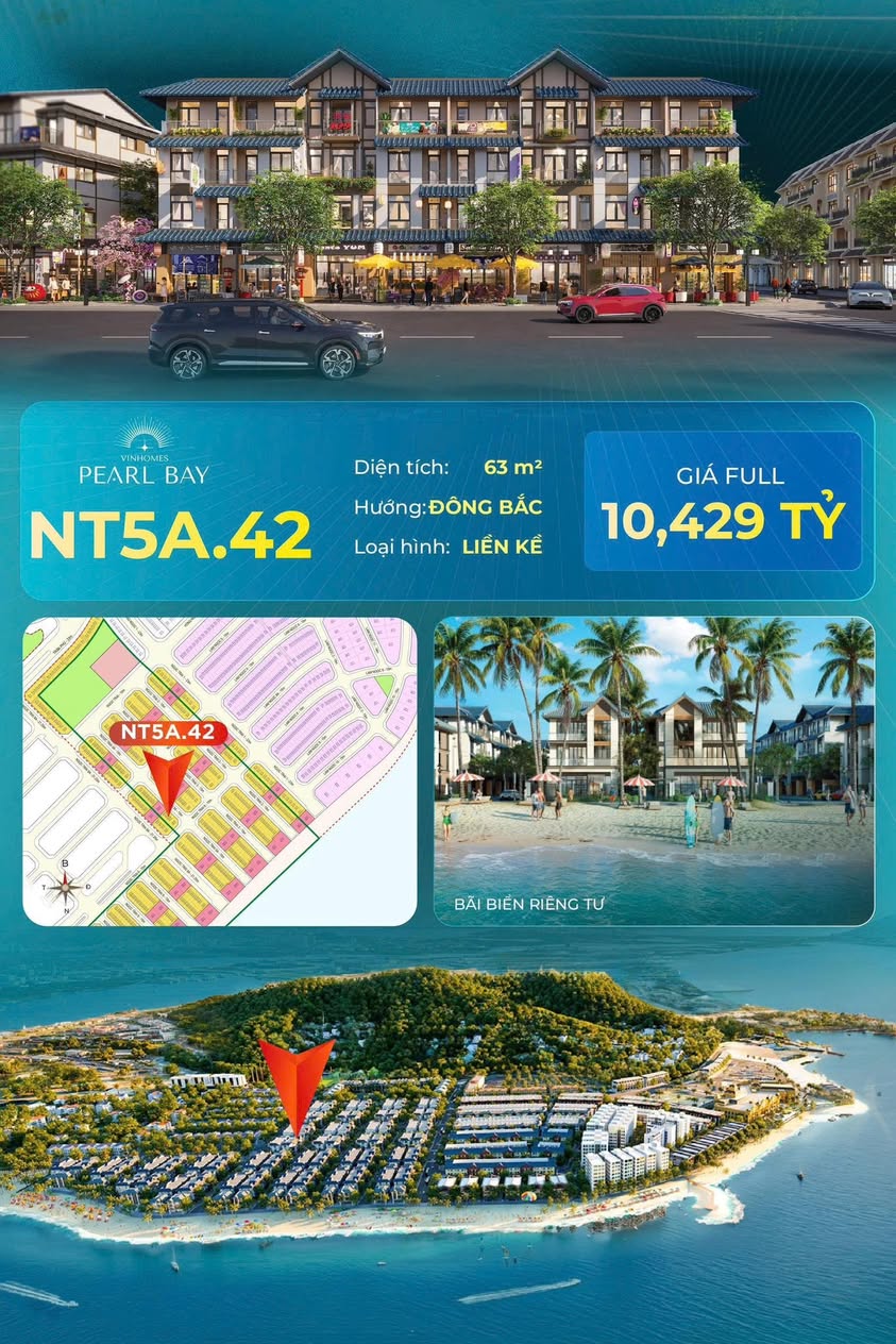 Bán nhà tại VINHOMES PEARL BAY Nha Trang. Giá 10 tỷ 429