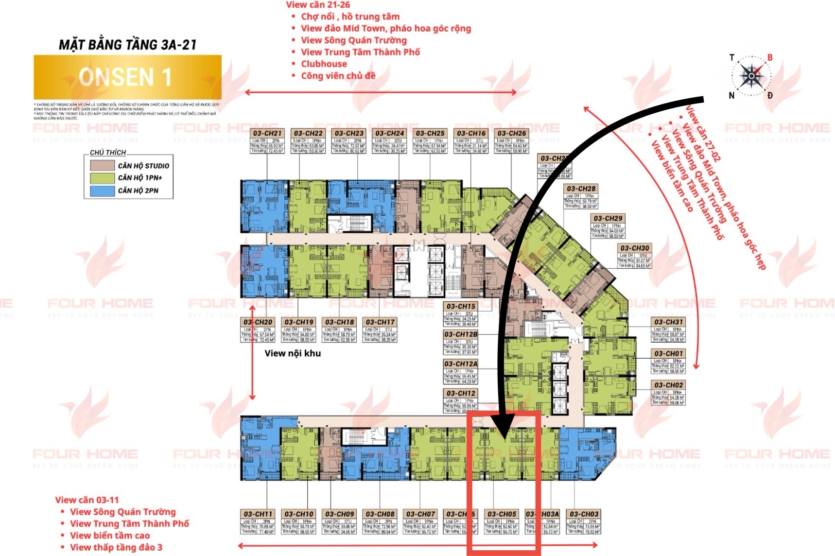 Bán Căn hộ Tòa Onsen căn góc O115.05 Giá tốt