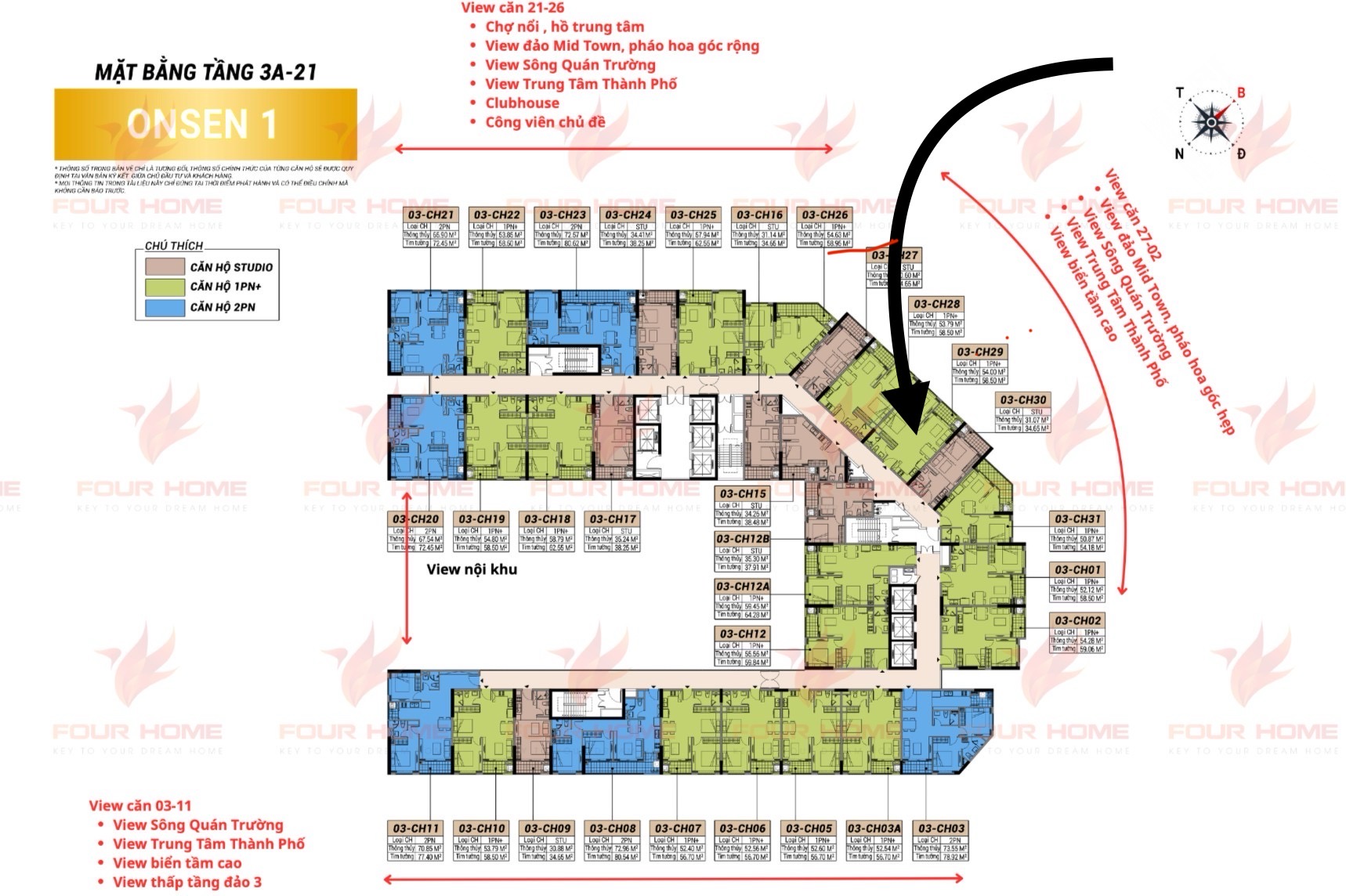 Bán Căn hộ Tòa Onsen căn O115.29 Giá tốt