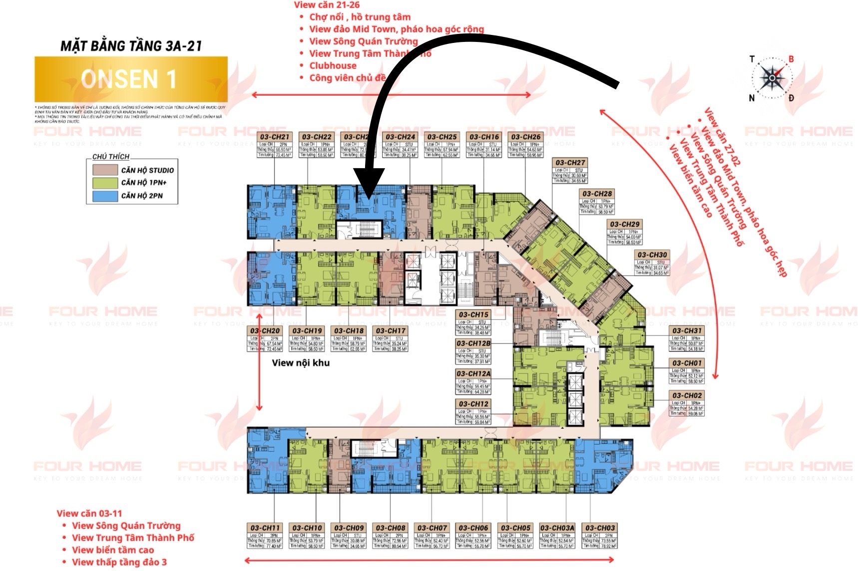 Bán Căn hộ Tòa Onsen căn O115.23 Giá tốt