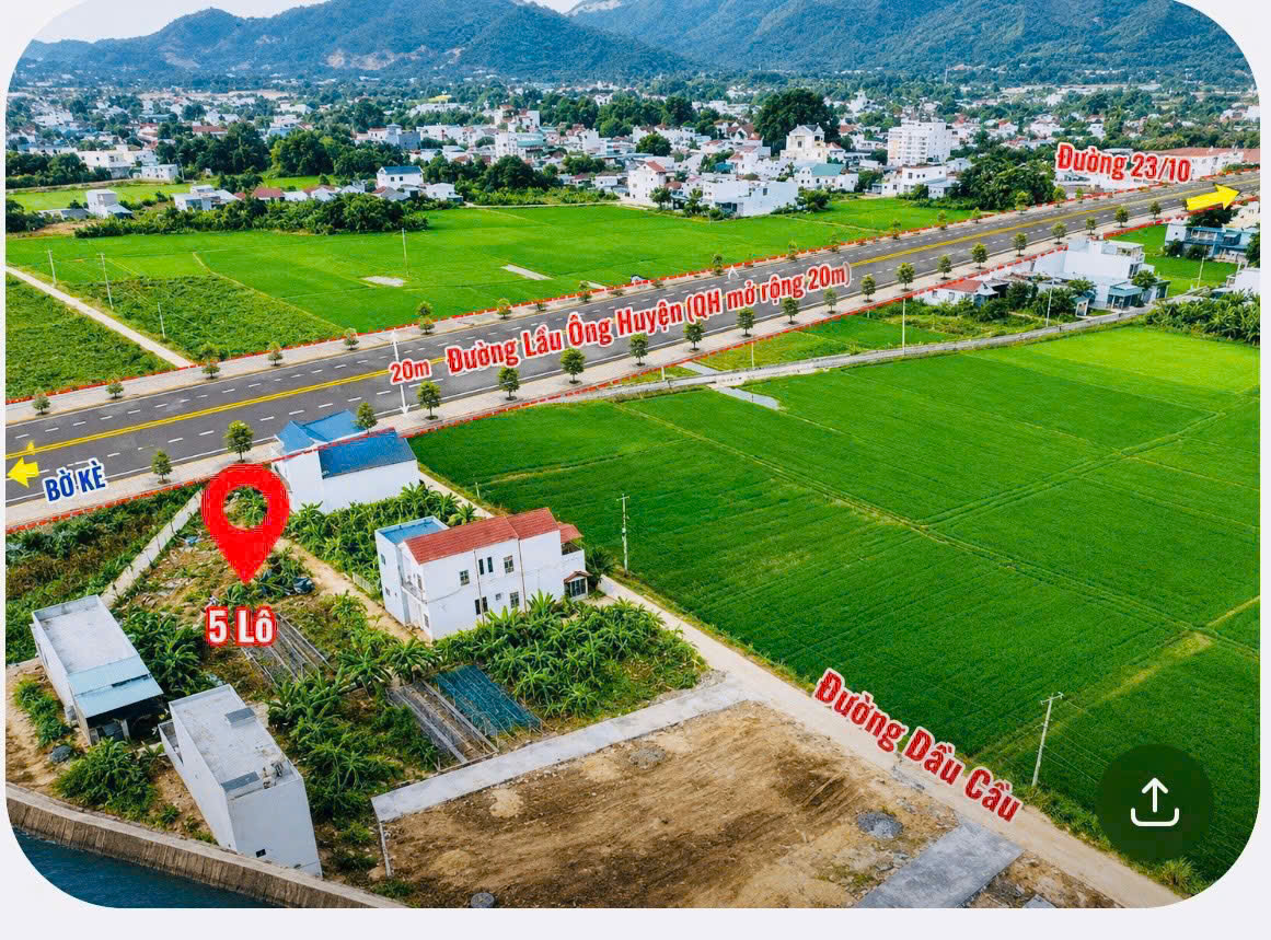 CHỈ CÒN 2 LÔ ĐẸP Đường Lầu Ông Huyện – Diên An – Diên Khánh – Khánh Hòa. Dt 96.4m2. Giá 1.8316 Tỷ