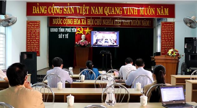 Quang cảnh hội nghị tại điểm cầu tỉnh Phú Yên